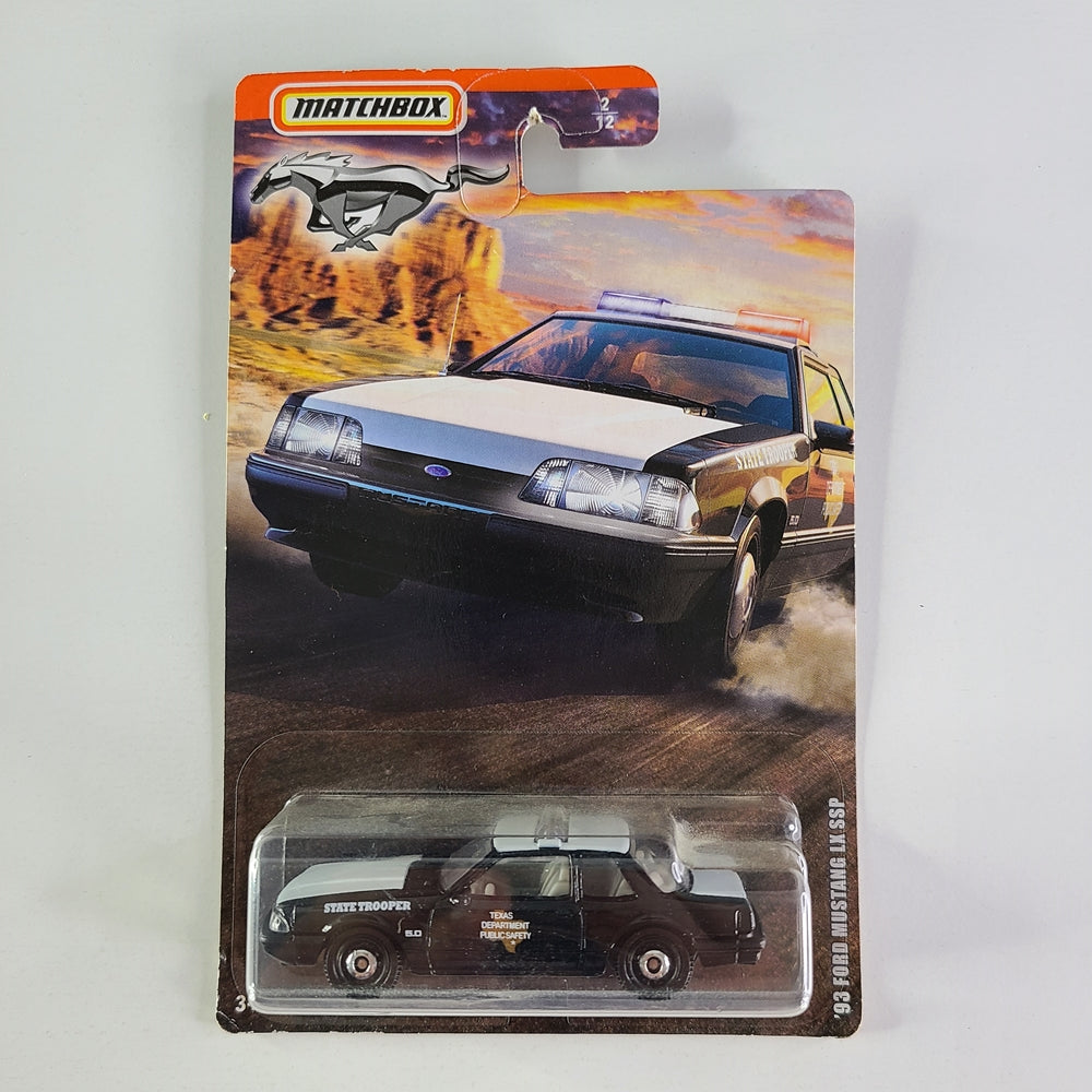 Matchbox - '93 Ford Mustang LX SSP (Black and White) [Walmart Exclusive]