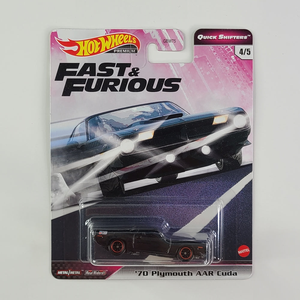 Hot Wheels Premium - '70 Plymouth AAR Cuda (Black)