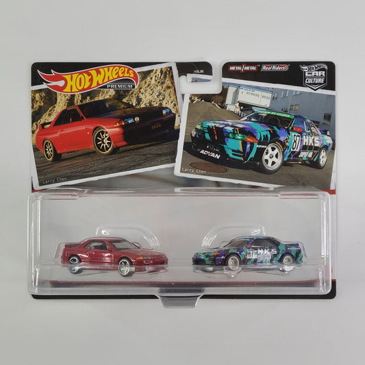 Hot Wheels Premium - Nissan Skyline GT-R (BNR32) (Red and Black) [2-Pack]