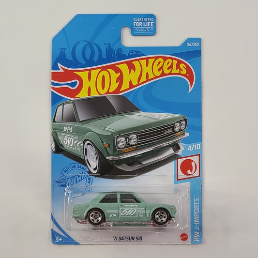 Hot Wheels - '71 Datsun 510 (Seafoam Green) [HW J-Imports Mini Collection (2021) - 4/10]