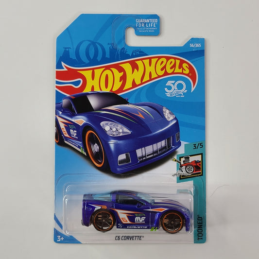 Hot Wheels - C6 Corvette (Blue) [Tooned Mini Collection (2018) - 3/5]