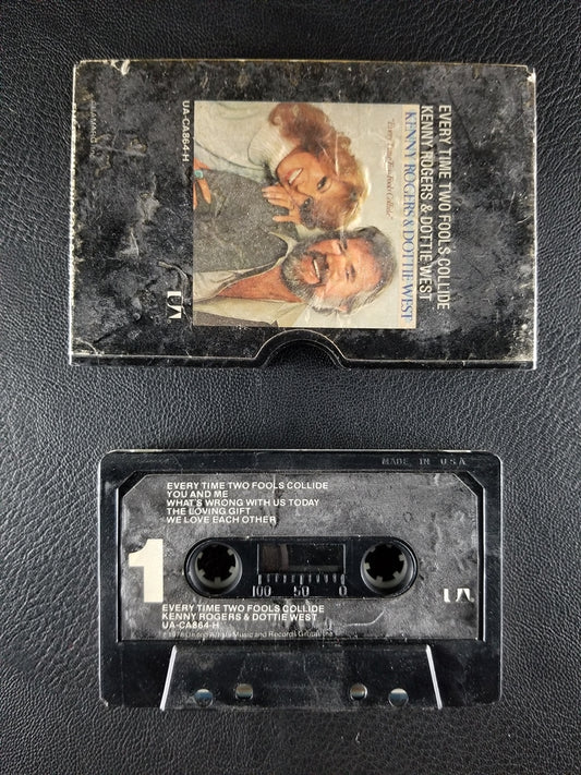Kenny Rogers & Dottie West - Every Time Two Fools Collide (1978, Cassette)