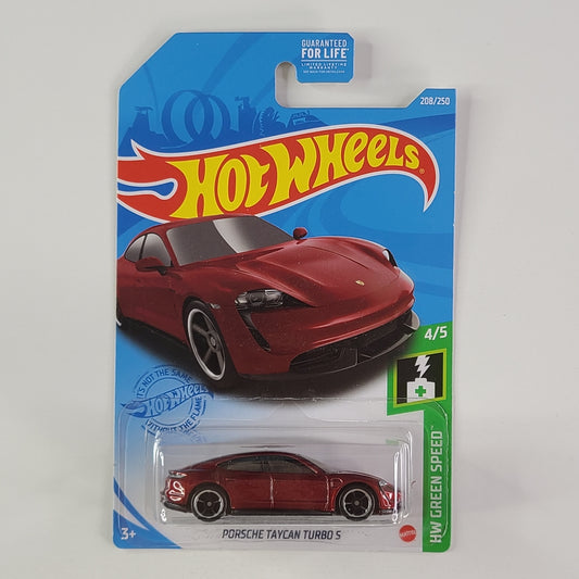 Hot Wheels - Porsche Taycan Turbo S (Metalflake Dark Red)