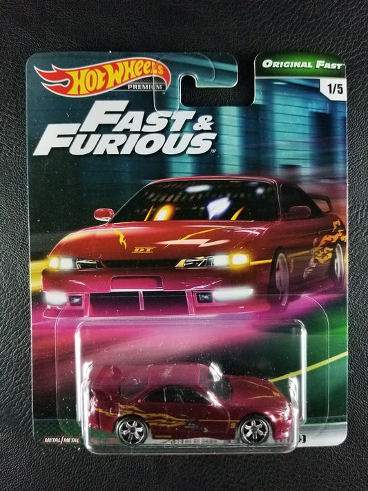 Hot Wheels Premium - Nissan 240X (514) (Burgundy) [1/5 - Fast & Furious: Original Fast]