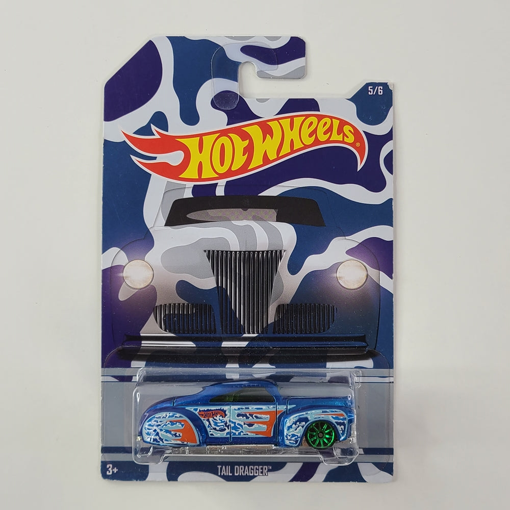 Hot Wheels - Tail Dragger (Metallic Blue) [Camouflage Series (2016) - 5/6] [Walmart Exclusive]