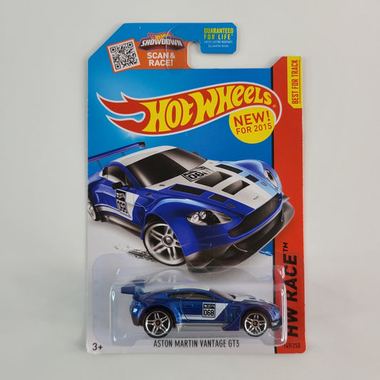 Hot Wheels - Aston Martin Vantage GT3 (Metalflake Blue) [HW Race: World Race Series (2015) - 149/250; New for 2015]