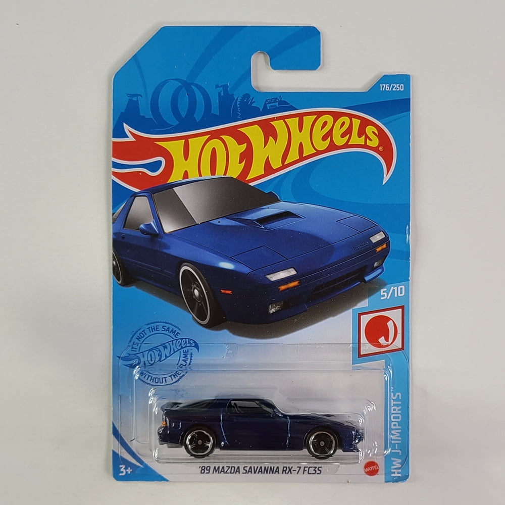 Hot Wheels - '89 Mazda Savanna RX-7 FC35 (Metalflake Navy Blue)