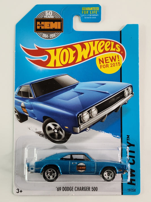 Hot Wheels - '69 Dodge Charger 500 (Metalflake Blue)