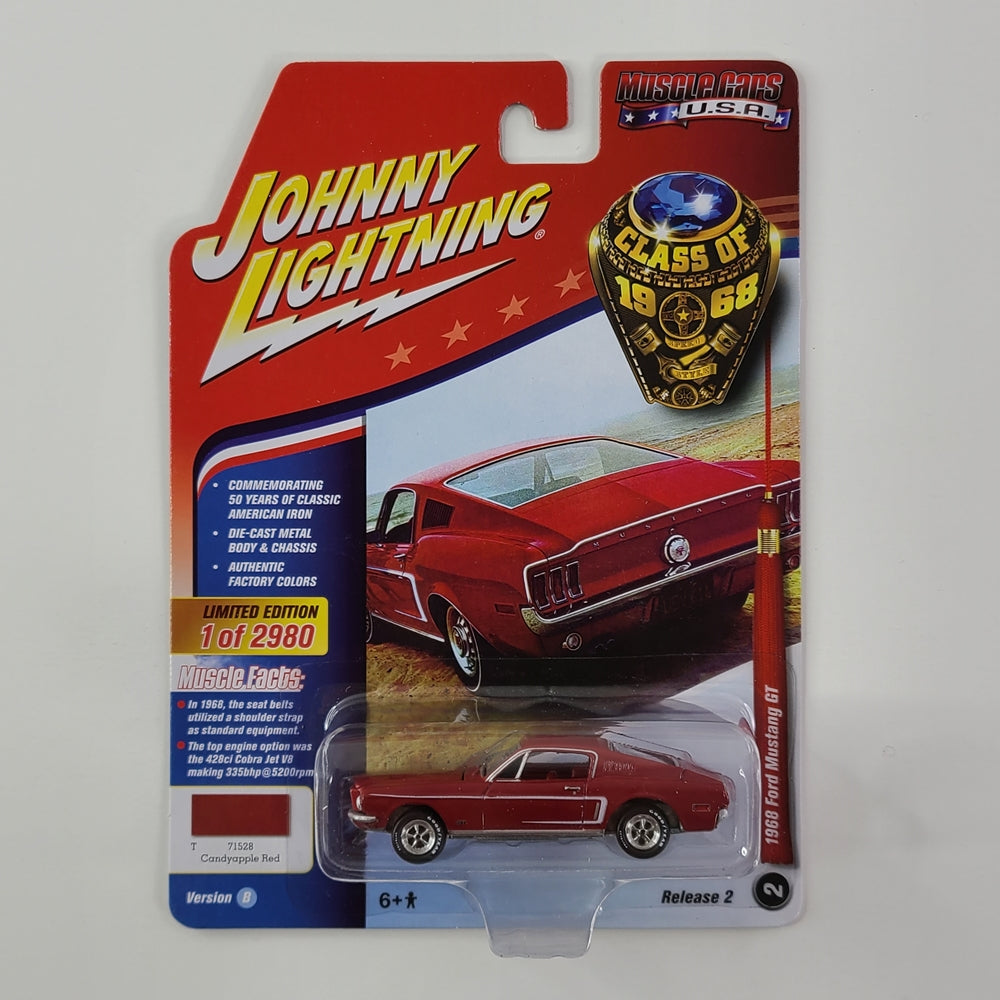 Johnny Lightning - 1968 Ford Mustang GT (Candyapple Red) [Limited Edition - 1 of 2980]