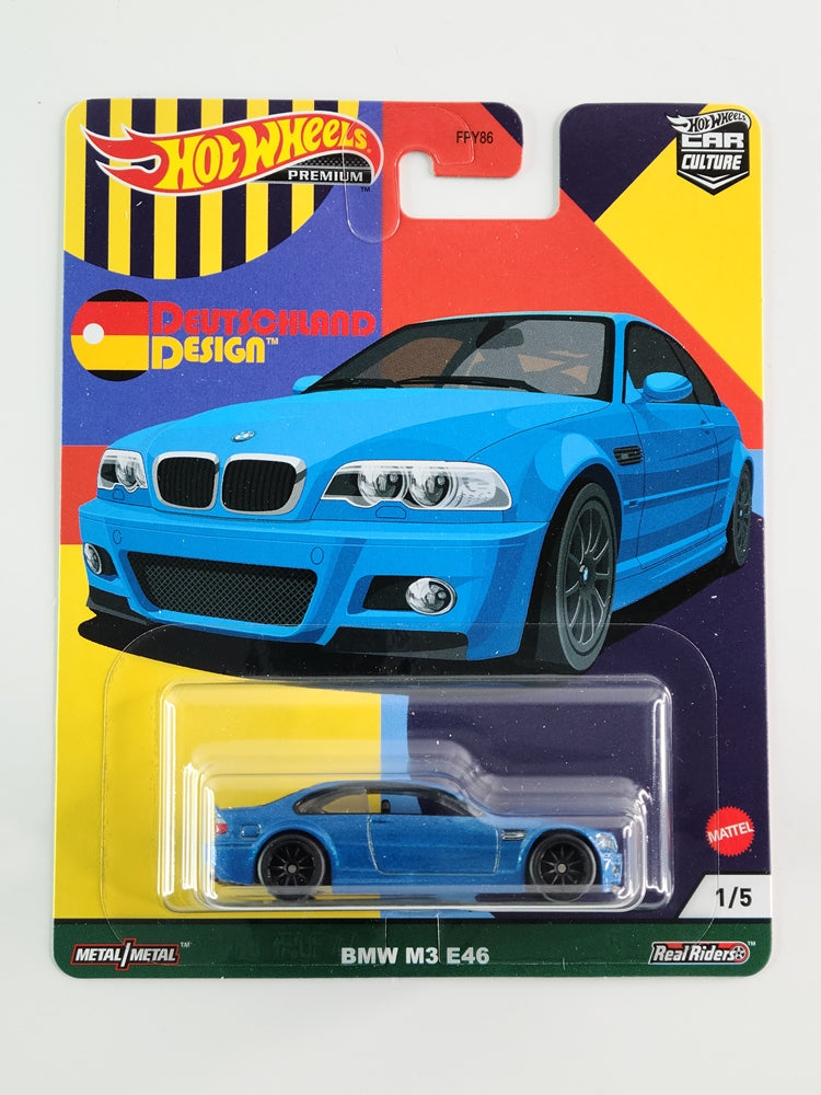 Hot Wheels Premium - BMW M3 E46 (Laguna Seca Blue) [2021 Car Culture: Deutschland Design - 1/5]