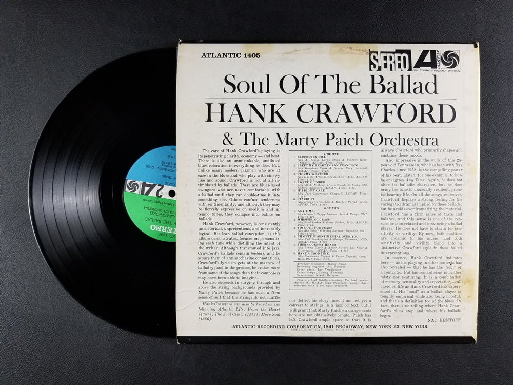 Hank Crawford & The Marty Paich Orchestra - Soul of the Ballad (1963, LP)