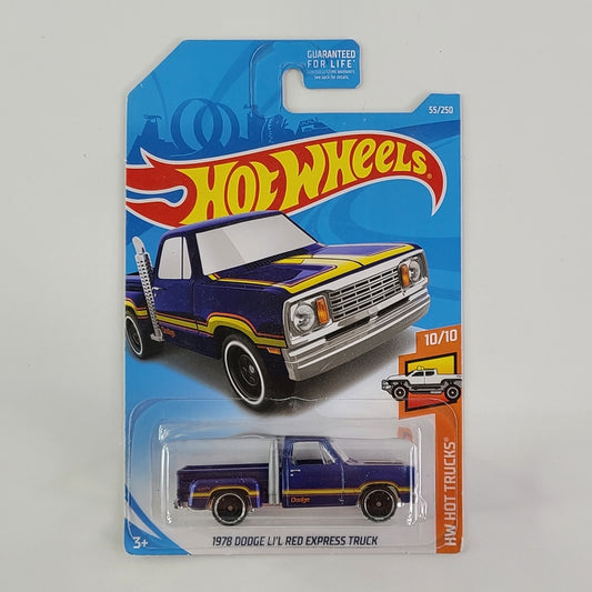 Hot Wheels - 1978 Dodge Li'l Red Express Truck (Metalflake Dark Blue)