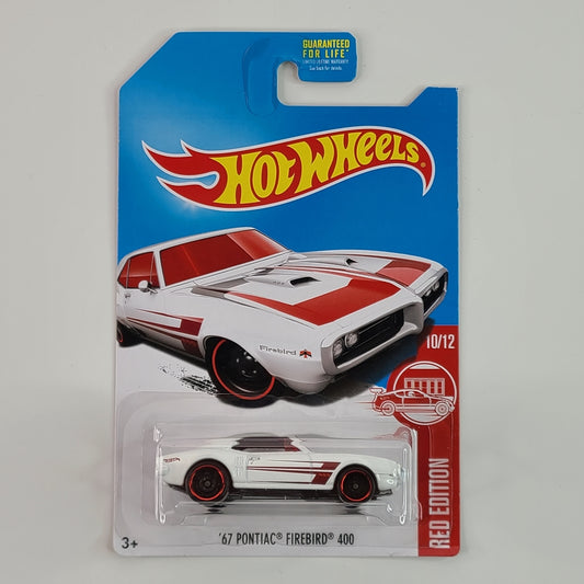 Hot Wheels - '67 Pontiac Firebird 400 (White) [Red Edition (2017) - 10/12]