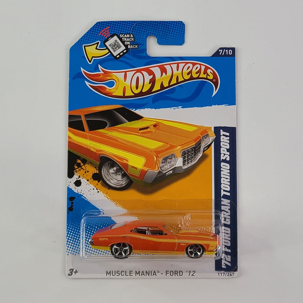 Hot Wheels - '72 Ford Gran Torino Sport (Orange) [Walmart Exclusive]