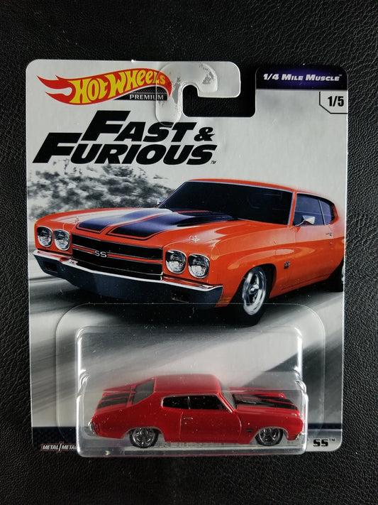 Hot Wheels Premium - 1970 Chevrolet Chevelle SS (Red) [1/5 - Fast & Furious: 1/4 Mile Muscle]