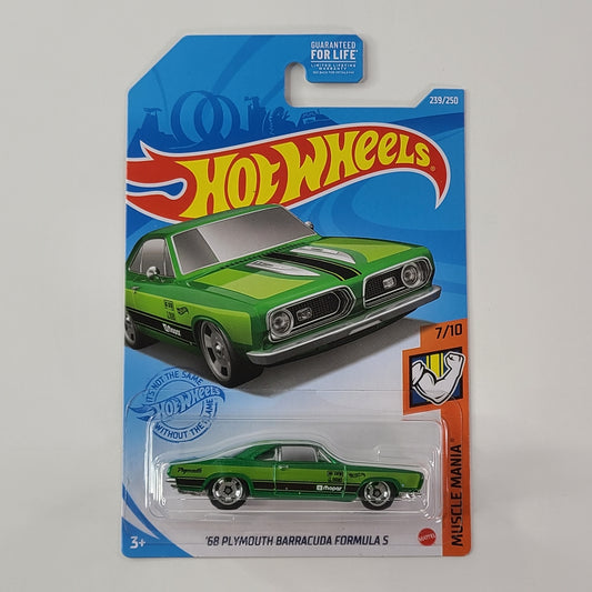 Hot Wheels - '68 Plymouth Barracuda Formula S (Metalflake Green) [Muscle Mania Mini Collection (2021) - 7/10]