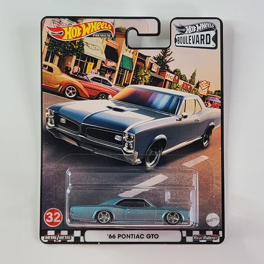 Hot Wheels Premium Real Riders - '66 Pontiac GTO (Metallic Pale Blue)