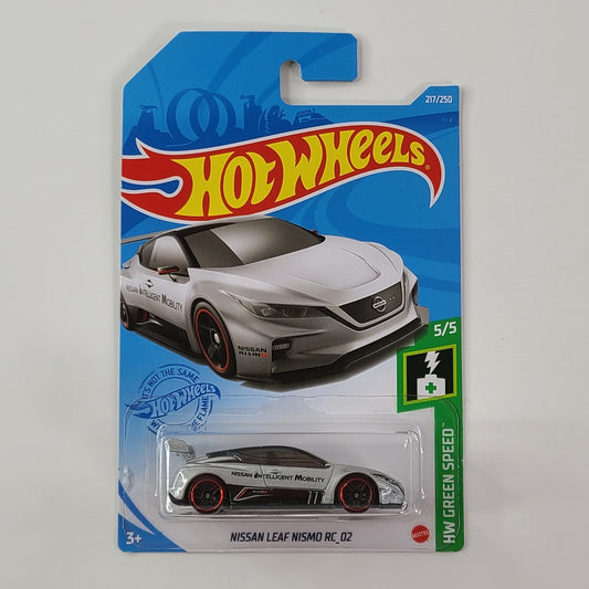 Hot Wheels - Nissan Leaf NISMO RC_02 (Metalflake Silver) [HW Green Speed Mini Collection (2021) - 5/5]