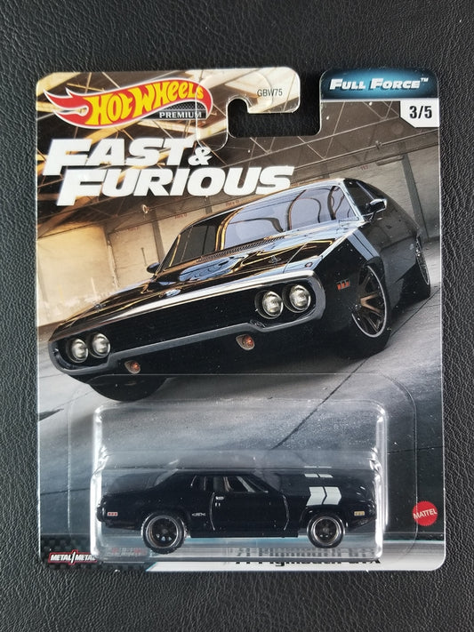 Hot Wheels Premium - '71 Plymouth GTX (Black) [3/5 - 2020 HW Fast & Furious - Full Force]