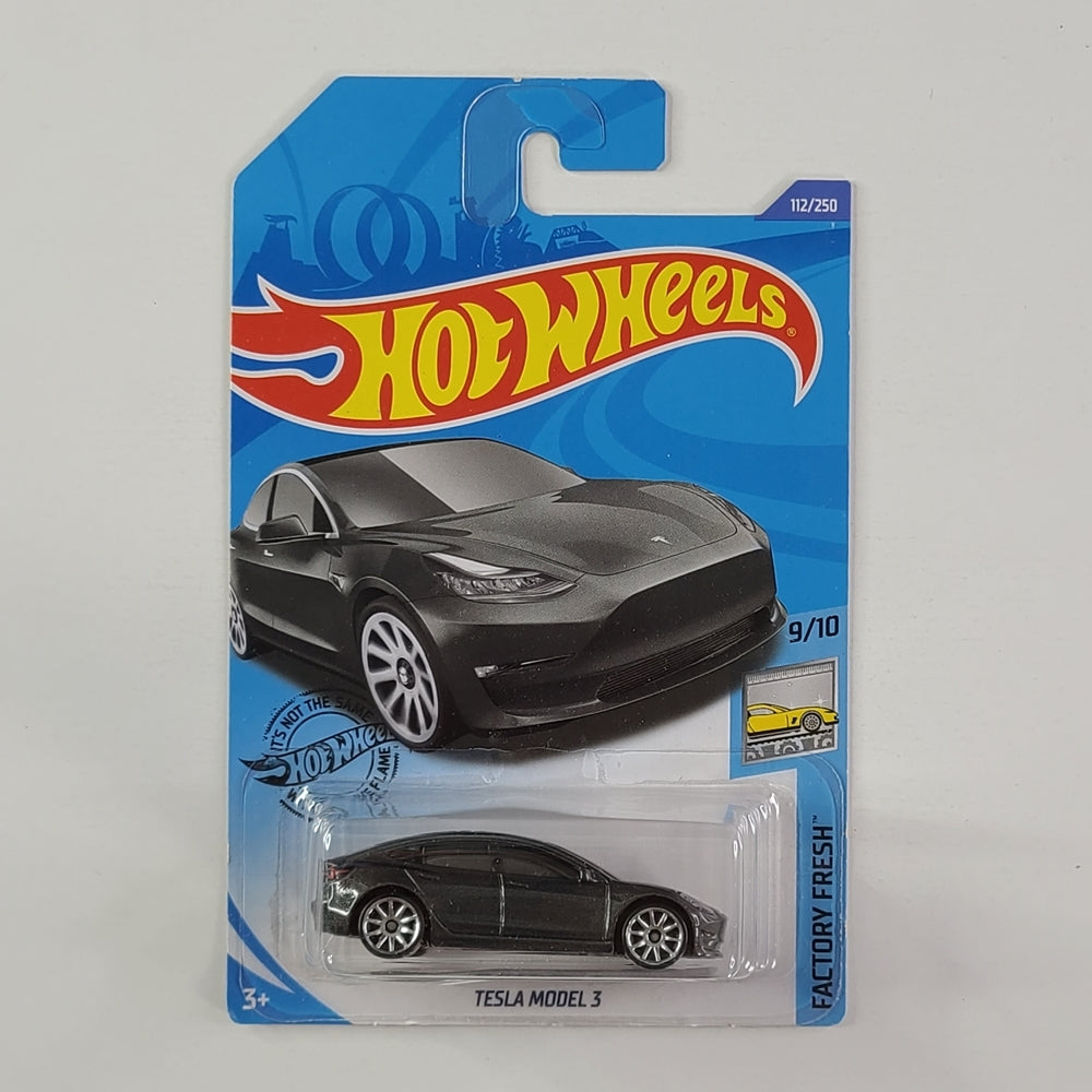 Hot Wheels - Tesla Model 3 (Midnight Silver Metallic) [Card Variant]