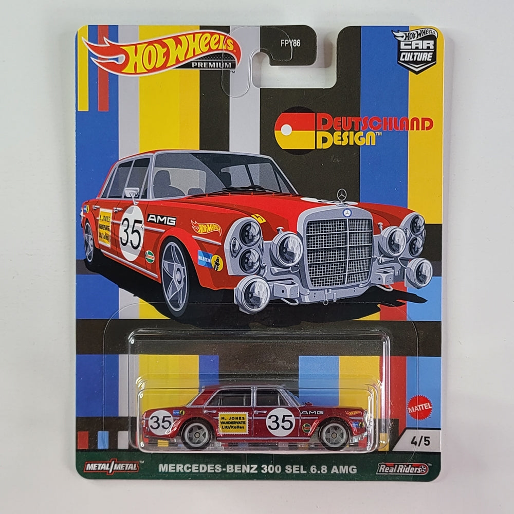 Hot Wheels Premium Real Riders - Mercedes-Benz 300 SEL 6.8 AMG (Candy Apple Red)