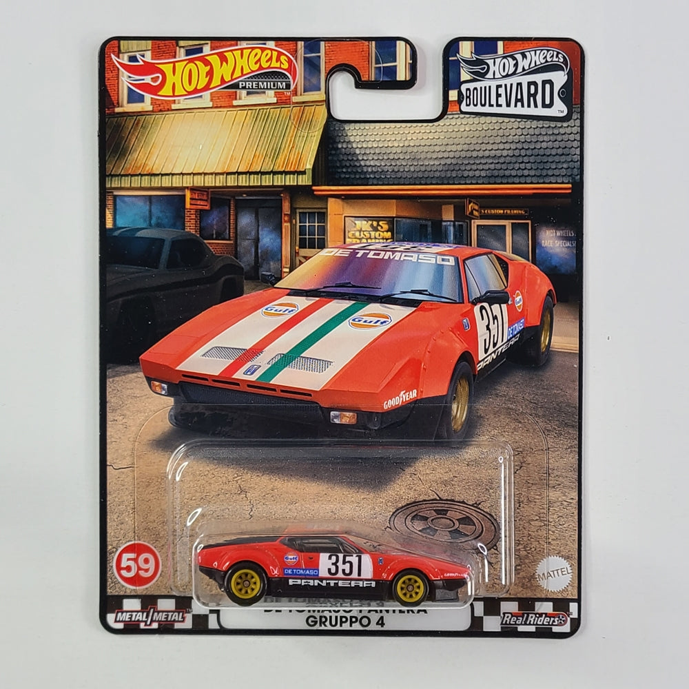 Hot Wheels Premium Real Riders - De Tomaso Pantera Gruppo 4 (Red)