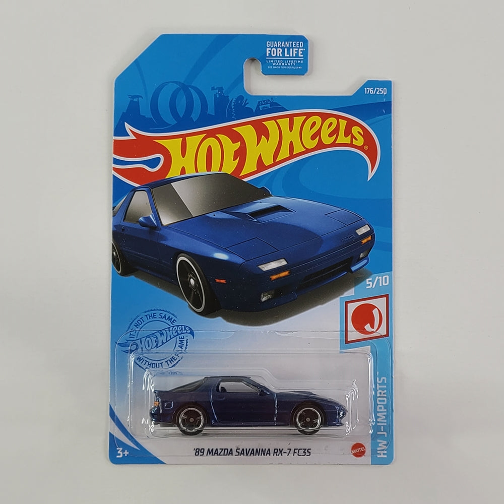 Hot Wheels - '89 Mazda Savanna RX-7 FC35 (Metalflake Navy Blue)