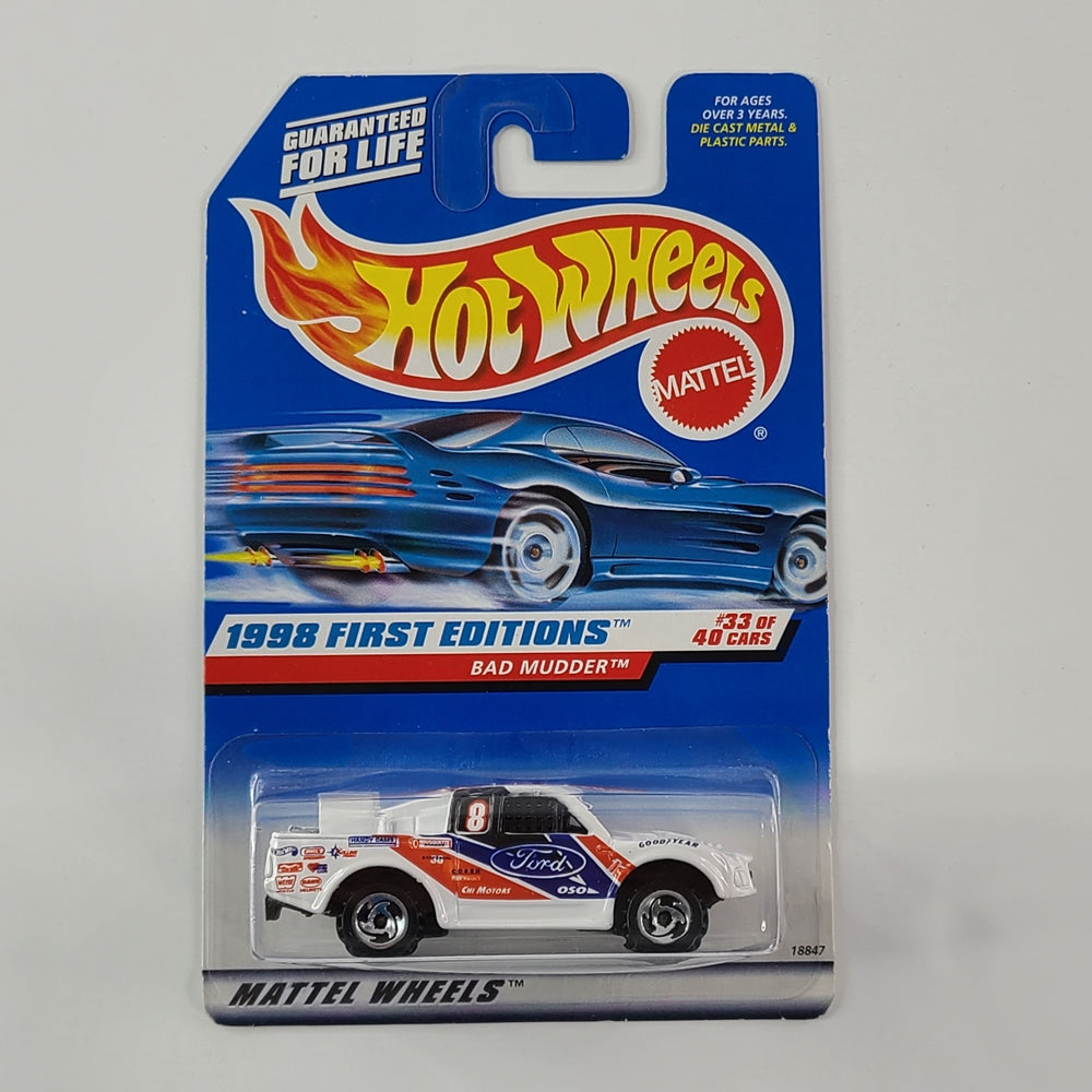 Hot Wheels - Bad Mudder (White) [1998 First Editions - 33/40]