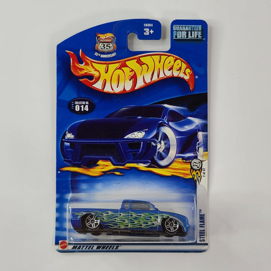 Hot Wheels - Steel Flame (Metallic Blue) [2003 First Editions - 2/42]