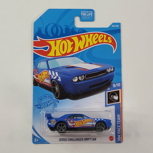 Hot Wheels - Dodge Challenger Drift Car (Satin Blue) [HW Race Team Mini Collection (2021) - 9/10]