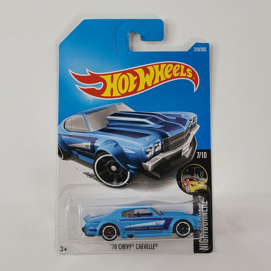 Hot Wheels - '70 Chevy Chevelle (Blue) [Nightburnerz Mini Collection (2017) - 7/10]