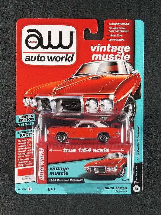 Auto World - 1969 Pontiac Firebird (Carousel Red) [5/6 - Premium Series Release 4; 1 of 3456]