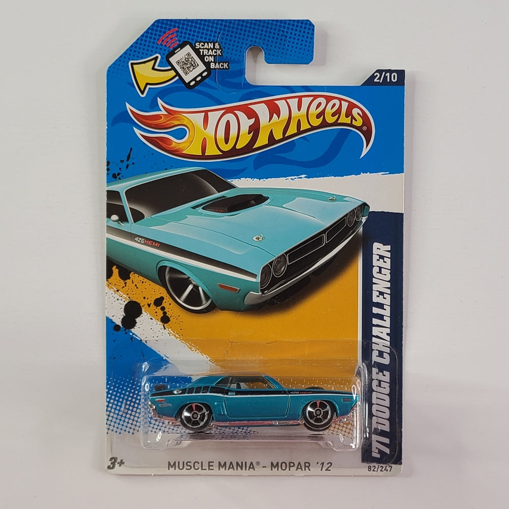 Hot Wheels - '71 Dodge Challenger (Metalflake Aqua Blue)