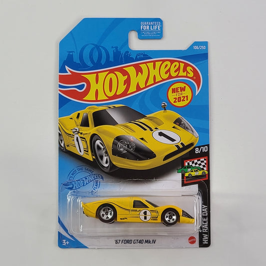 Hot Wheels - '67 Ford GT40 Mk.IV (Yellow)