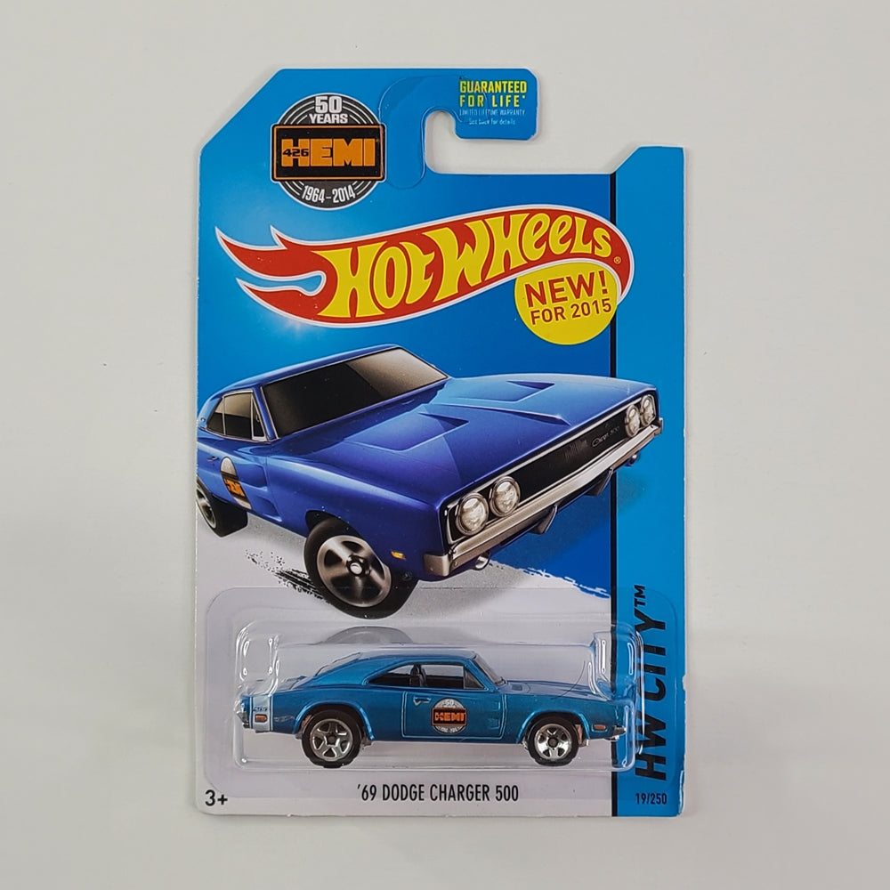 Hot Wheels - '69 Dodge Charger 500 (Metalflake Blue) [New for 2015]