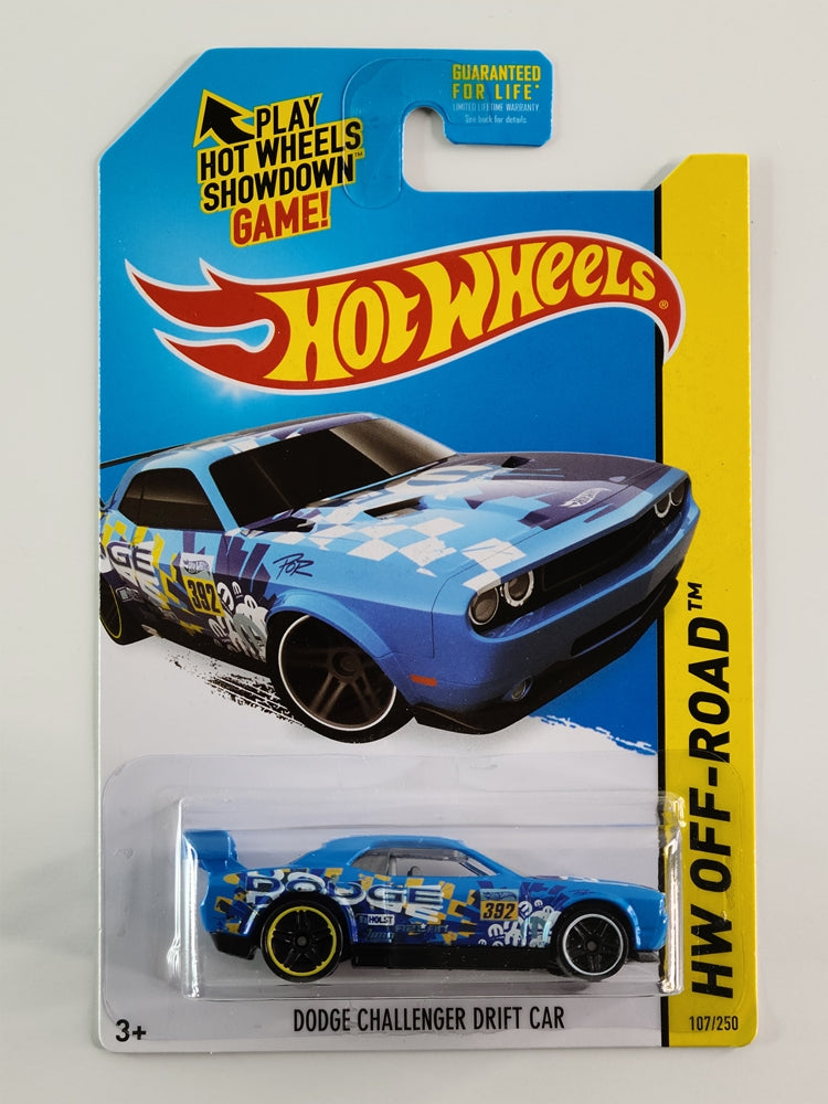 Hot Wheels - Dodge Challenger Drift Car (Blue) [HW Off-Road: Road Rally (2015) - 107/250]