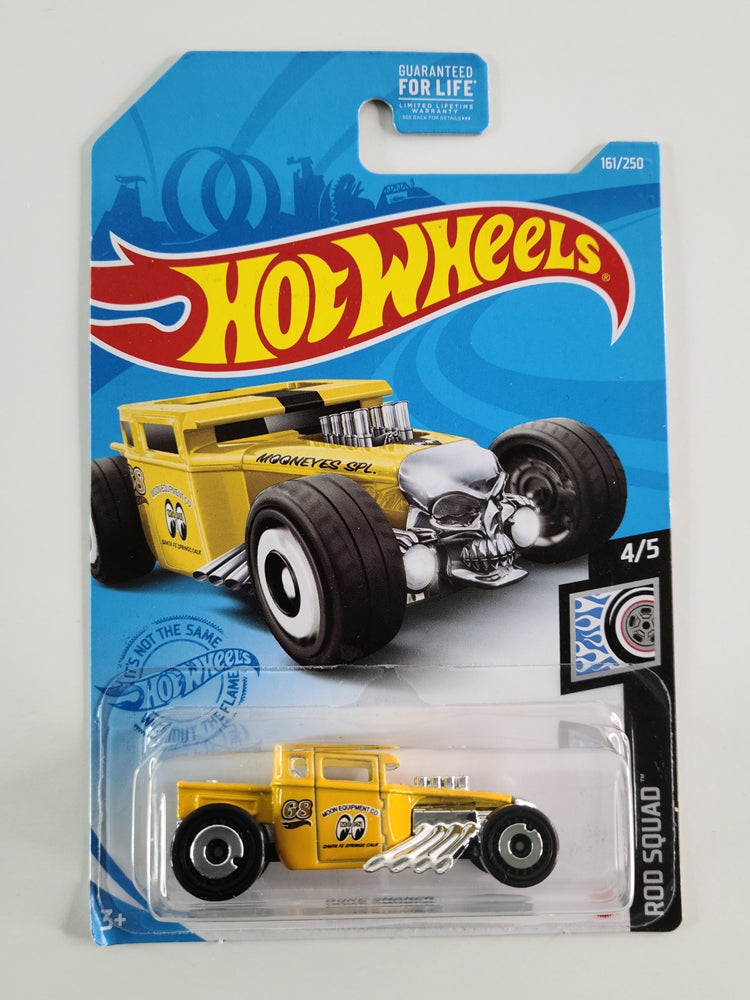 Hot Wheels - Bone Shaker (Yellow) [4/5 - 2021 Rod Squad Mini Collection] [Mooneyes]