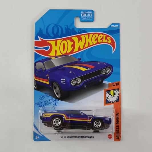 Hot Wheels - '71 Plymouth Road Runner (Blue)