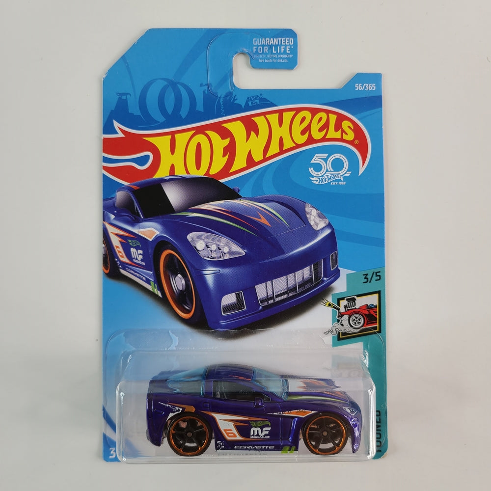 Hot Wheels - C6 Corvette (Blue) [Tooned Mini Collection (2018) - 3/5]