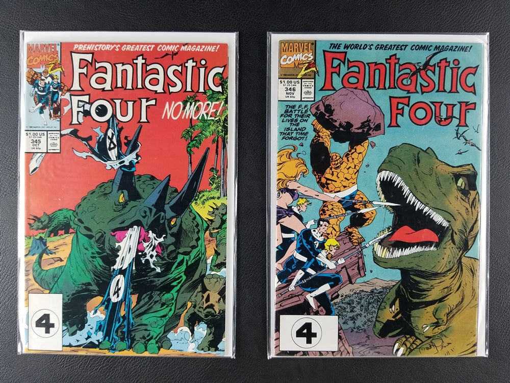 Fantastic Four [1st Series] #345 & 346 Set (Marvel, 1990)