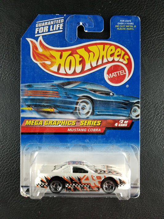 Hot Wheels - Mustang Cobra (White) [2/4 - Mega Graphics Series]