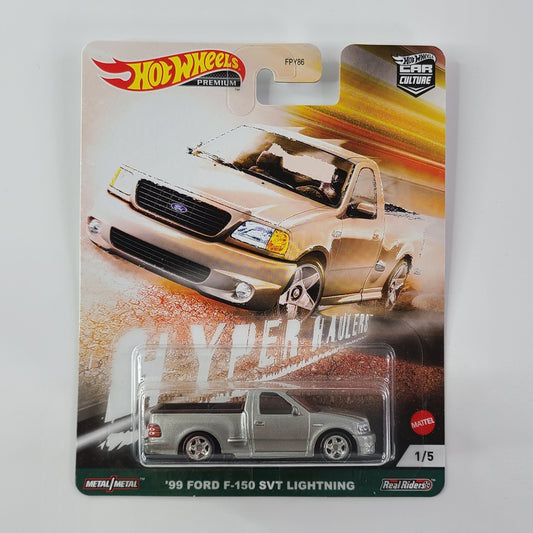 Hot Wheels Premium - '99 Ford F-150 SVT Lightning (Metalflake Silver)