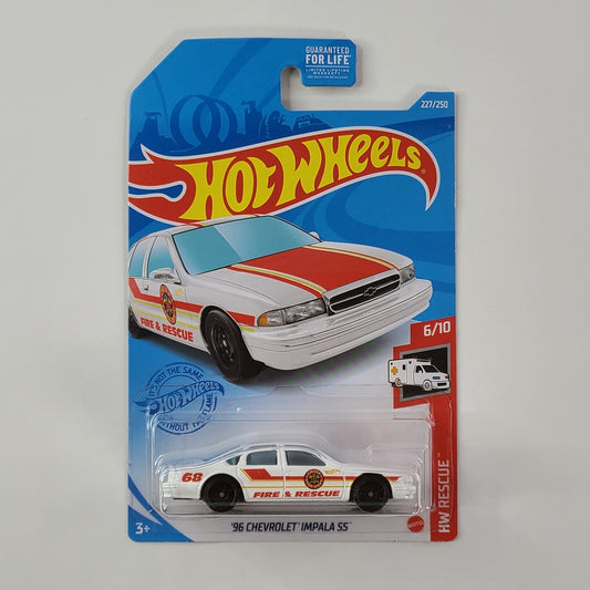 Hot Wheels - '96 Chevrolet Impala SS (White) [HW Rescue Mini Collection (2021) - 6/10]