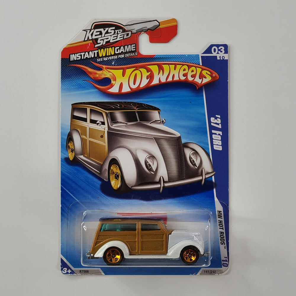 Hot Wheels - '37 Ford (Metallic White) [HW Hot Rods Series (2010) - 3/10]