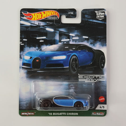 Hot Wheels Premium - '16 Bugatti Chiron (French Racing Blue)