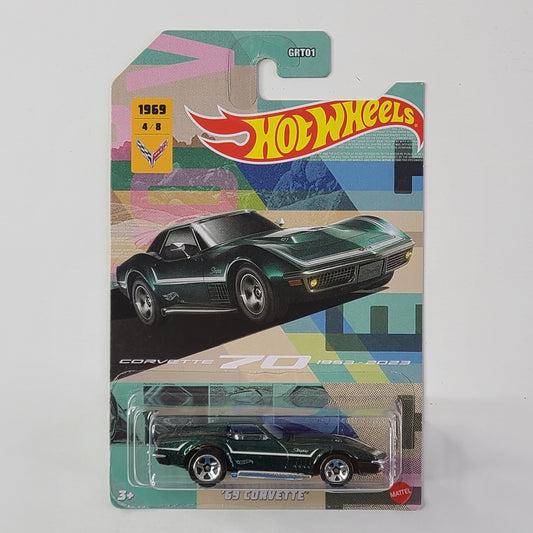 Hot Wheels - '69 Corvette (Metalflake Dark Green)