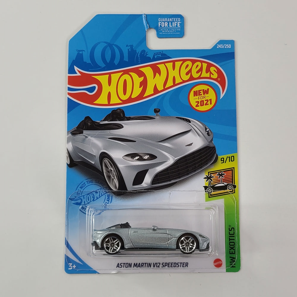 Hot Wheels - Aston Martin V12 Speedster (Metalflake Skyfall Silver) [HW Exotics Mini Collection (2021) - 9/10] [New for 2021]