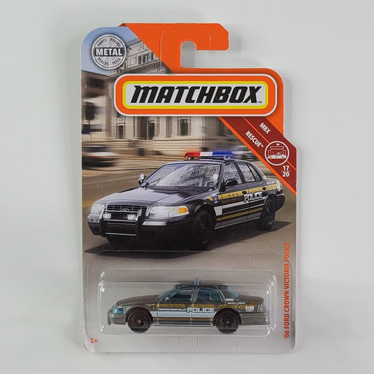 Matchbox - '06 Ford Crown Victoria Police (Metalflake Dark Grey)