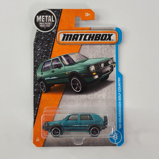 Matchbox - '90 Volkswagen Golf Country (Blue) [1-125 Series (2017), MBX Adventure City - 4/125]