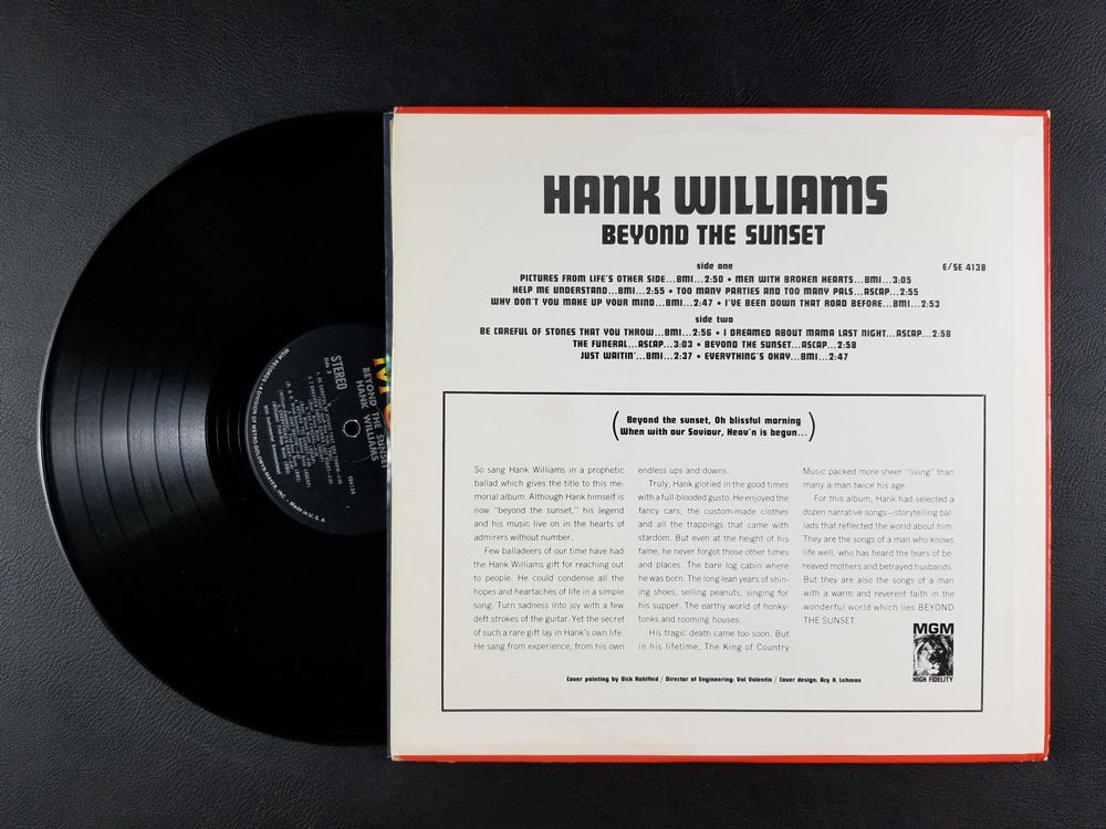 Hank Williams - Beyond the Sunset (1963, LP)